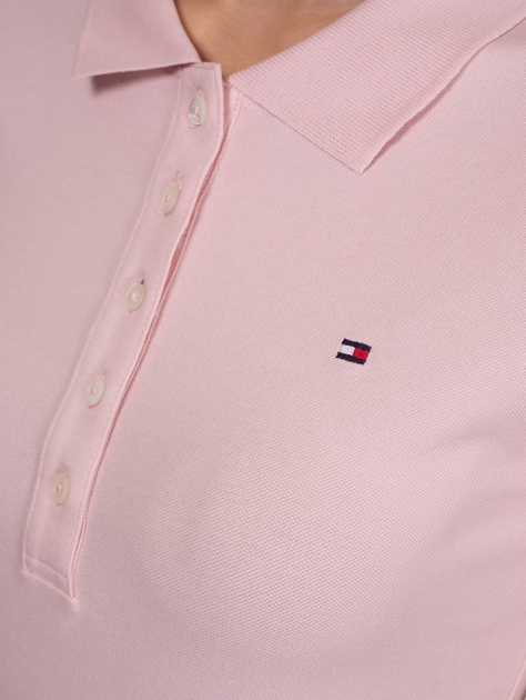 Koszulka polo damska Tommy Hilfiger thww0ww37823tjq XS Różowa (8720645826842) - obraz 3