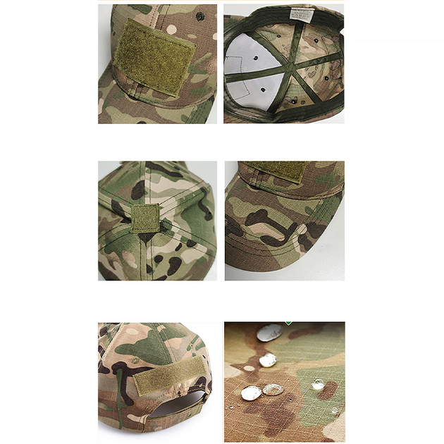 Тактическая бейсболка Han-Wild Special Forces Camouflage CP с липучкой - изображение 3