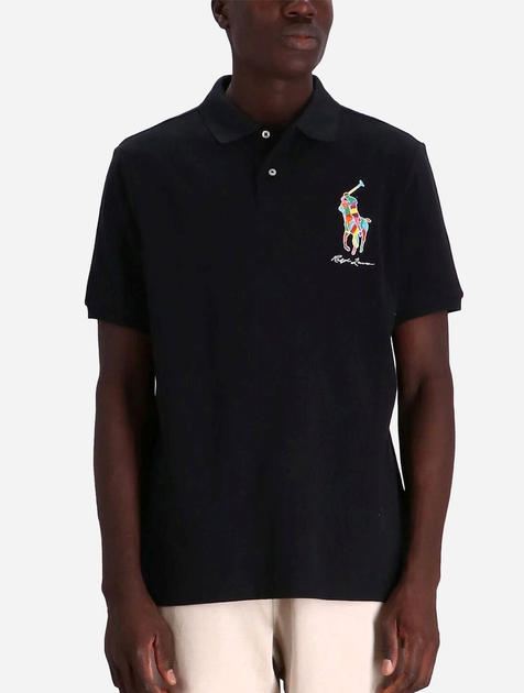 Polo męskie długie Polo Ralph Lauren prl710926413003 XL Czarne (3616534788634) - obraz 1