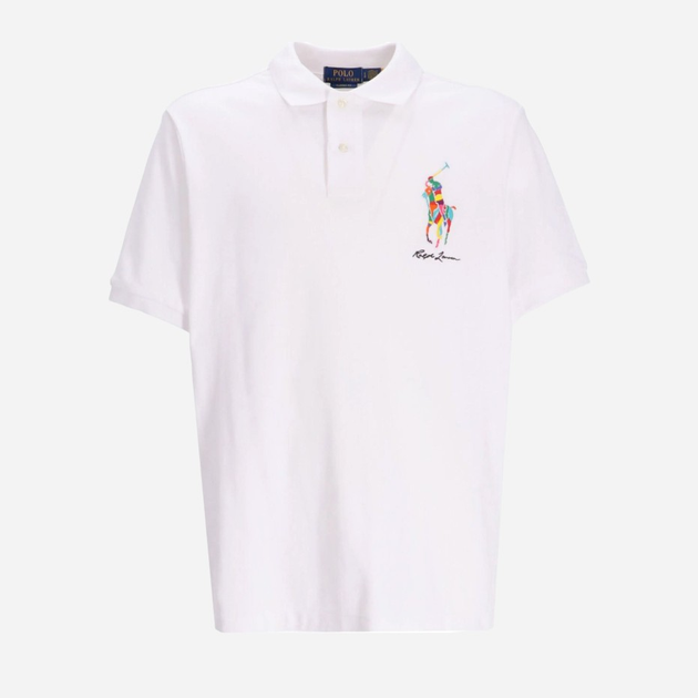 Поло довге чоловіче Polo Ralph Lauren prl710926413002 S Біле (3616535084971) - зображення 1