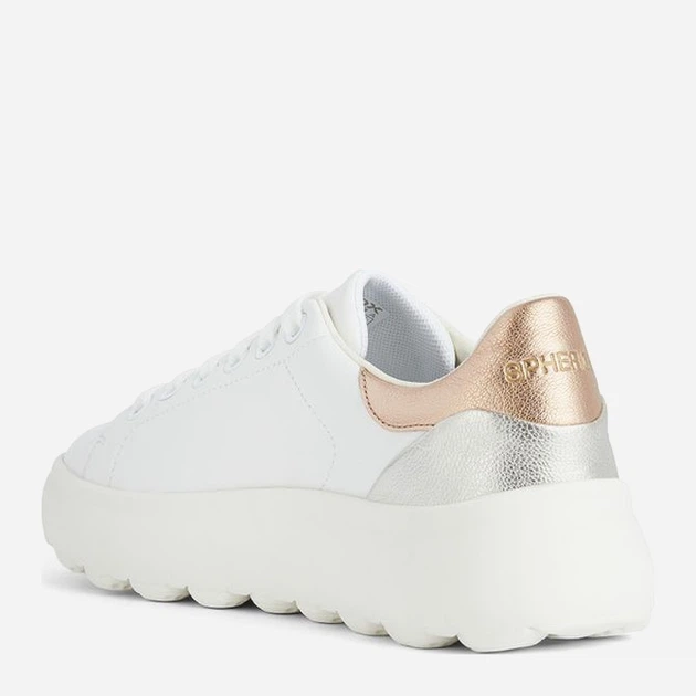 Sneakersy damskie Geox geod45tcc085bvc1zh8 37 Białe (8056206621459) - obraz 3