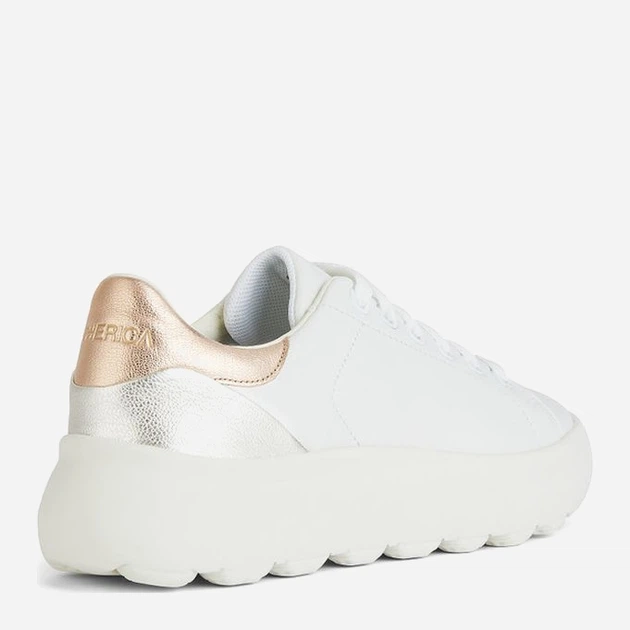 Sneakersy damskie Geox geod45tcc085bvc1zh8 39 Białe (8056206621473) - obraz 4