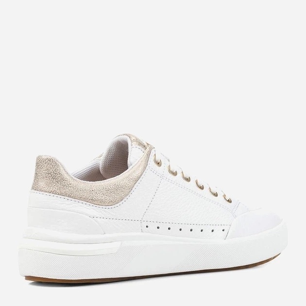 Sneakersy damskie do kostki skórzane Geox geod36qfa046bnc1zb5 41 Białe (8056206443754) - obraz 4