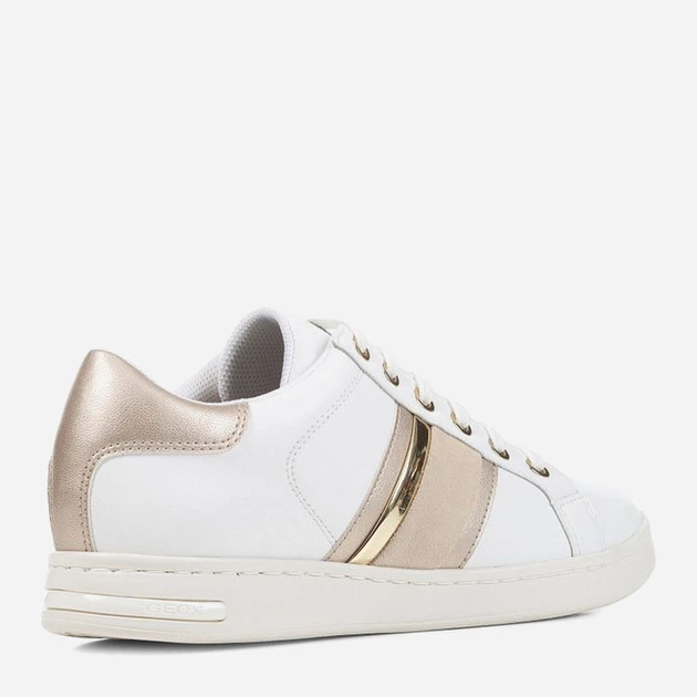 Sneakersy damskie do kostki skórzane Geox geod361be085nfc1327 39 Białe (8056206497184) - obraz 4
