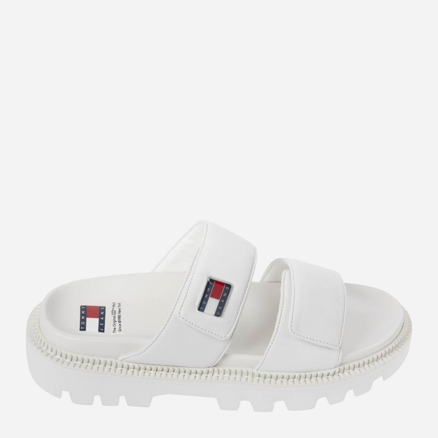 Жіночі шльопанці Tommy Hilfiger thien0en02560ybl 36 Білі (8720646950751) - зображення 1