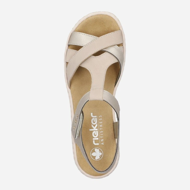 Жіночі сандалі Rieker rie65919-61 37 Нюдові (4061811347704) - зображення 4