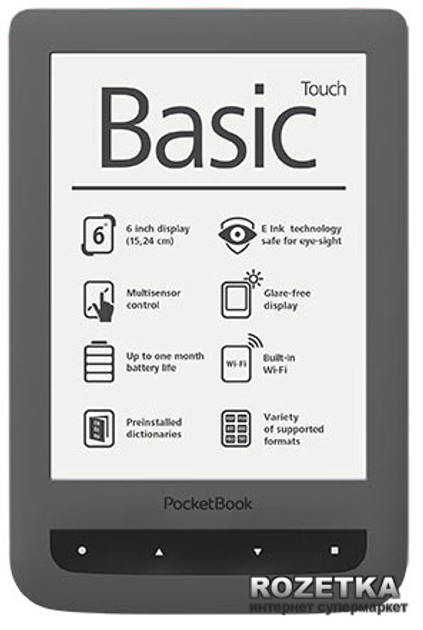 PocketBook 624 Basic Touch Grey (PB624-Y-CIS) – фото, отзывы ...