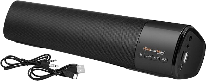 Mini głośnik Technaxx BT-X54 do 10 m Bluetooth USB AUX Czarny (4260358123981) - obraz 3