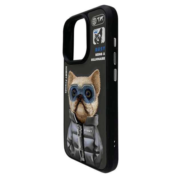 Чохол TPU+PC Nimmy 3D with Metal Buttons для iPhone 15 Колір Cat Grey - Фото 10 Чохол TPU+PC Nimmy 3D with Metal Buttons для iPhone 15 Колір Cat Grey - изображение 10