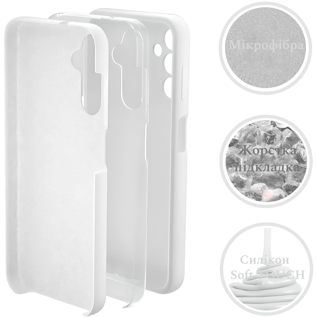 Чохол Silicone case Camera Protective Samsung A34 (09) білий White - зображення 5