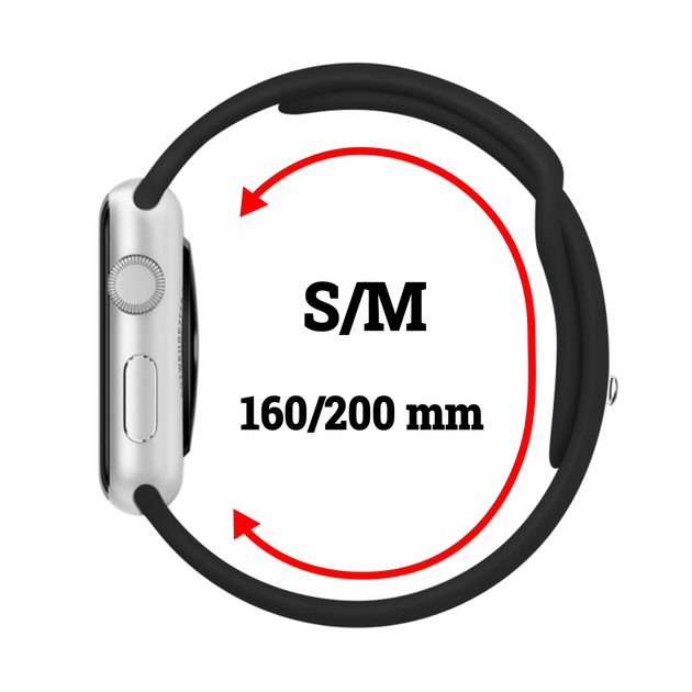 Силиконовый спортивный ремешок Fruct Sport Band для Apple Watch 42/44/45/46/49 mm (S/M) (16-20 см) Black - изображение 2