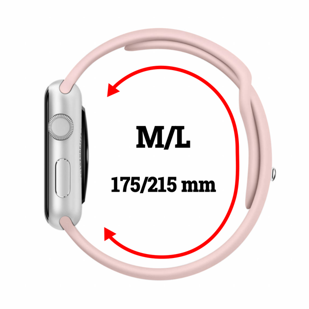 Силиконовый спортивный ремешок Fruct Sport Band для Apple Watch 38/40/41/42 mm (M/L) (17.5-21.5 см) Pink Sand - изображение 2