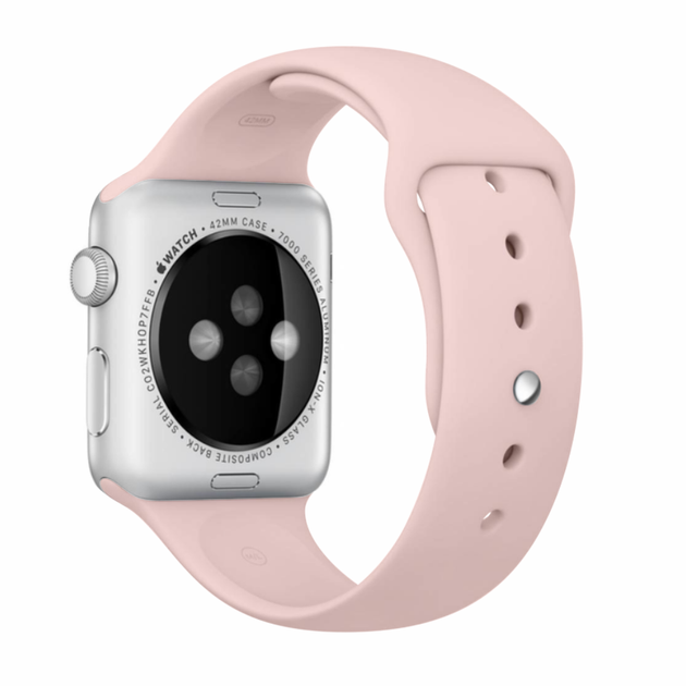 Силиконовый спортивный ремешок Fruct Sport Band для Apple Watch 42/44/45/46/49 mm (M/L) (18.5-22.5 см) Pink Sand - Фото 3 Силиконовый спортивный ремешок Fruct Sport Band для Apple Watch 42/44/45/46/49 mm (M/L) (18.5-22.5 см) Pink Sand - изображение 3