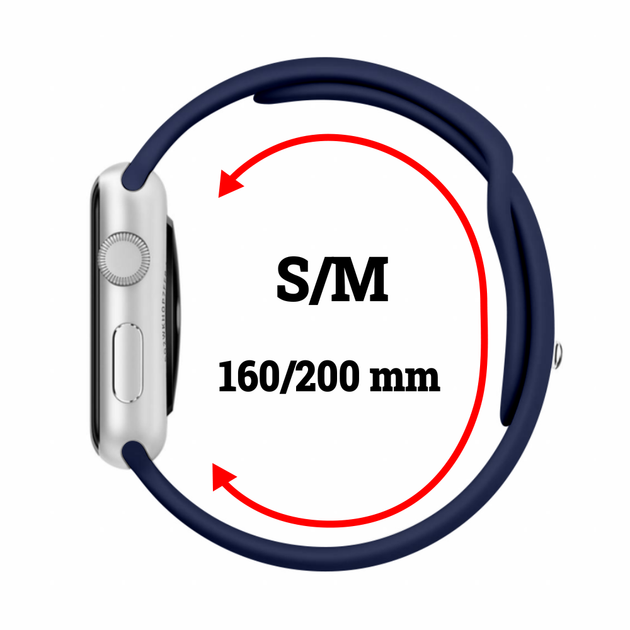 Силіконовий спортивний ремінець Fruct Sport Band для Apple Watch 42/44/45/46/49 mm (S/M) (16-20 см) Midnight - Фото 2 Силіконовий спортивний ремінець Fruct Sport Band для Apple Watch 42/44/45/46/49 mm (S/M) (16-20 см) Midnight - зображення 2