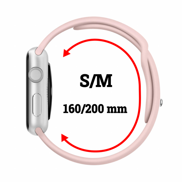 Силиконовый спортивный ремешок Fruct Sport Band для Apple Watch 42/44/45/46/49 mm (S/M) (16-20 см) Pink Sand - Фото 2 Силиконовый спортивный ремешок Fruct Sport Band для Apple Watch 42/44/45/46/49 mm (S/M) (16-20 см) Pink Sand - изображение 2