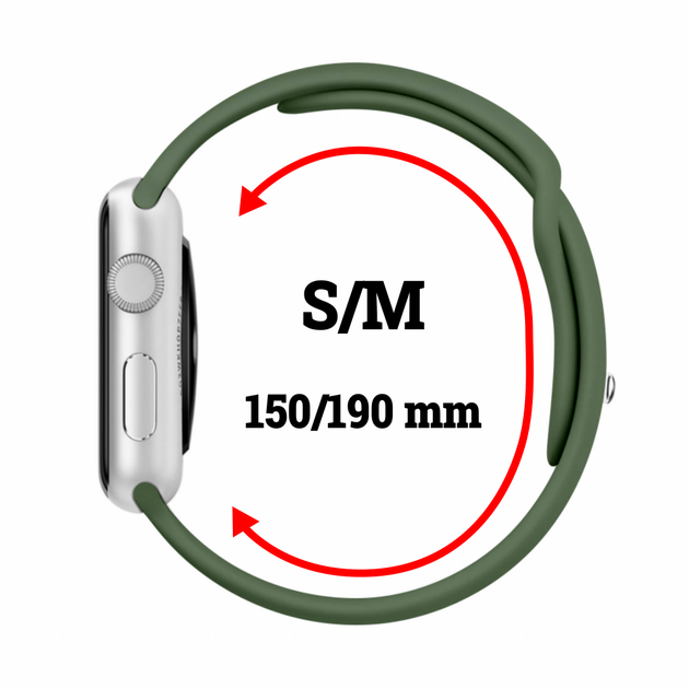 Силіконовий спортивний ремінець Fruct Sport Band для Apple Watch 38/40/41/42 mm (S/M) (15-19 см) Army Green - зображення 2