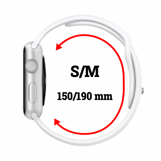 Силиконовый спортивный ремешок Fruct Sport Band для Apple Watch 38/40/41/42 mm (S/M) (15-19 см) White - изображение 2