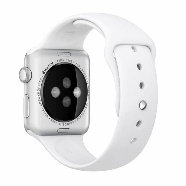 Силіконовий спортивний ремінець Fruct Sport Band для Apple Watch 42/44/45/46/49 mm (S/M) (16-20 см) White - Фото 3 Силіконовий спортивний ремінець Fruct Sport Band для Apple Watch 42/44/45/46/49 mm (S/M) (16-20 см) White - зображення 3