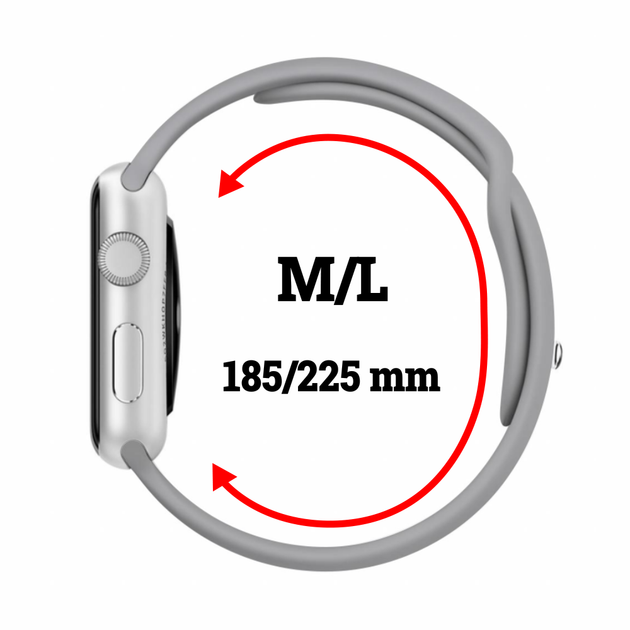 Силиконовый спортивный ремешок Fruct Sport Band для Apple Watch 42/44/45/46/49 mm (M/L) (18.5-22.5 см) Concrete - изображение 2
