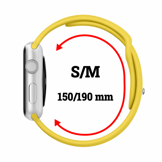 Силиконовый спортивный ремешок Fruct Sport Band для Apple Watch 38/40/41/42 mm (S/M) (15-19 см) Yellow - Фото 2 Силиконовый спортивный ремешок Fruct Sport Band для Apple Watch 38/40/41/42 mm (S/M) (15-19 см) Yellow - изображение 2