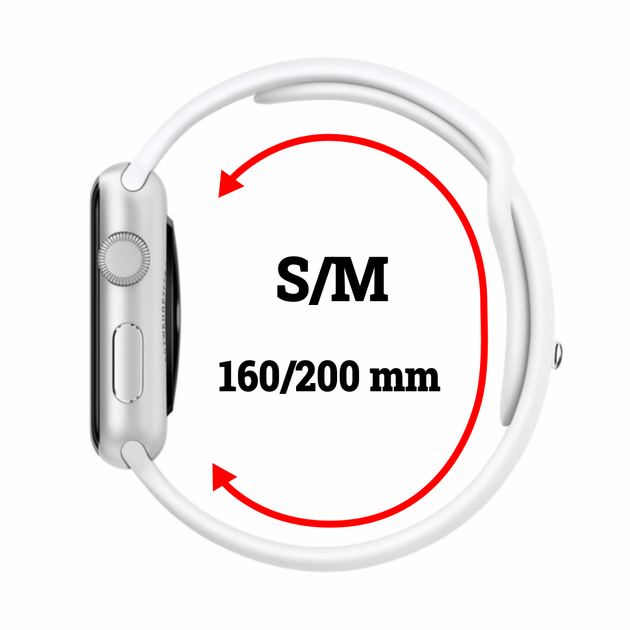 Силіконовий спортивний ремінець Fruct Sport Band для Apple Watch 42/44/45/46/49 mm (S/M) (16-20 см) White - Фото 2 Силіконовий спортивний ремінець Fruct Sport Band для Apple Watch 42/44/45/46/49 mm (S/M) (16-20 см) White - зображення 2