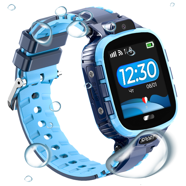 Детские смарт-часы JETIX DF45 Anti-Lost Edition с GPS трекером и влагозащитой IP67 (Blue) - Фото 2 Детские смарт-часы JETIX DF45 Anti-Lost Edition с GPS трекером и влагозащитой IP67 (Blue) - изображение 2