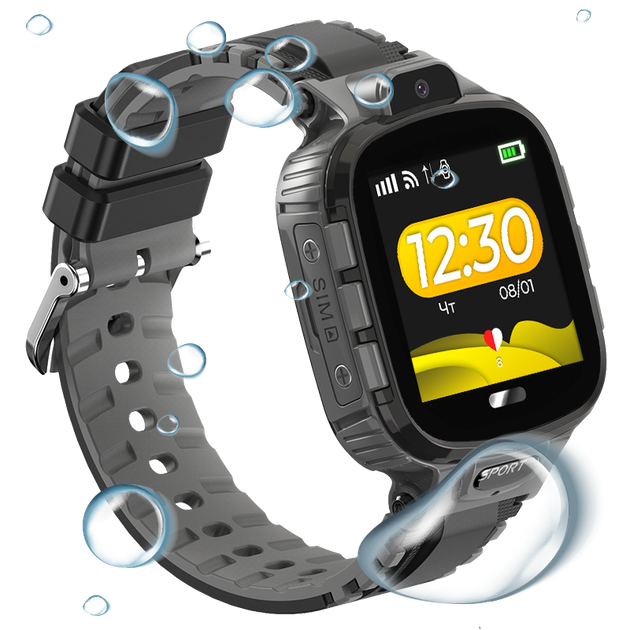 Детские смарт-часы JETIX DF45 Anti-Lost Edition с GPS трекером и влагозащитой IP67 (Black) - изображение 3
