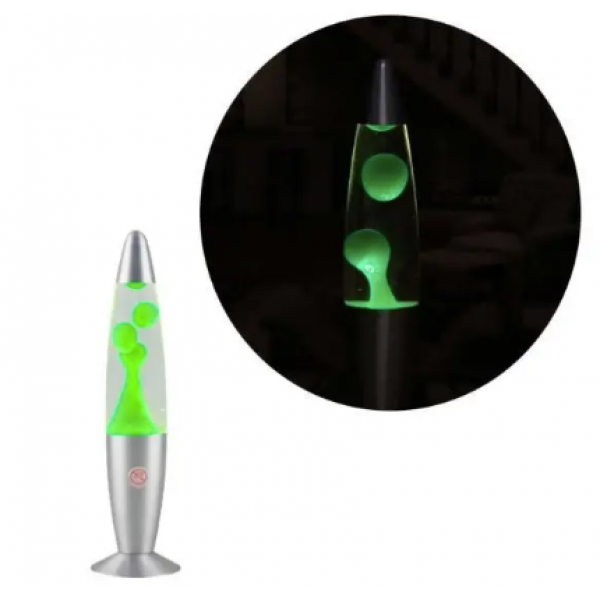Настольная лава-лампа с парафином KM1037 Lava lampe, зеленая/прозрачная - изображение 2