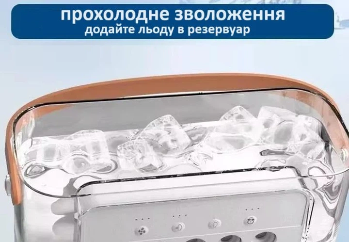 Портативный USB вентилятор с режимом увлажнения и охлаждения (зеленый) - изображение 4