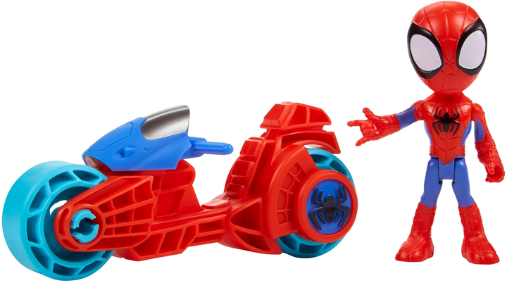 Ігрова фігурка Hasbro Людина-павук із мотоциклом 10 см (5010996225573) - зображення 3