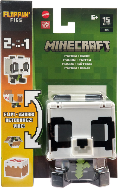 Ігрова фігурка Mattel Minecraft Flippin' Panda Figurine with Cake 9.5 см (0194735193288) - зображення 1