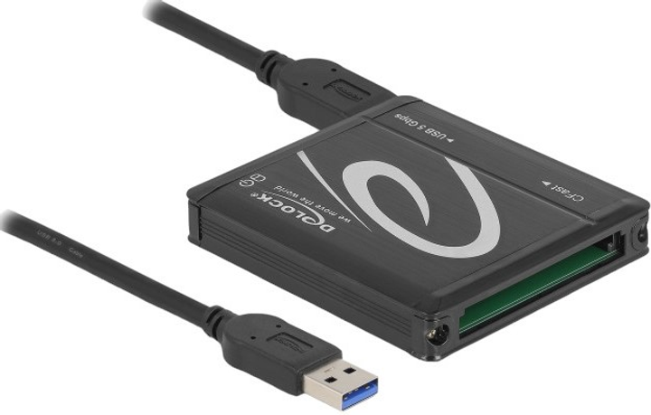 Кардрідер Delock USB-A 3.2 Gen 1 - CFast 2.0 Black (91686) - зображення 1