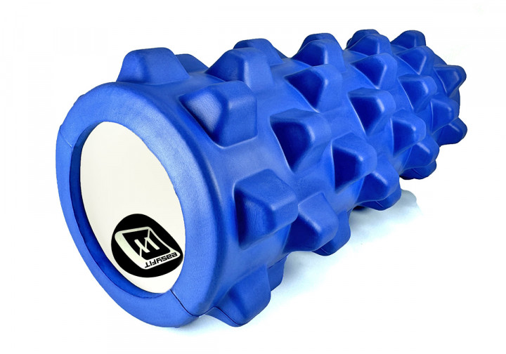 Масажний ролик EasyFit Grid Roller Pro 33 см синій - зображення 2