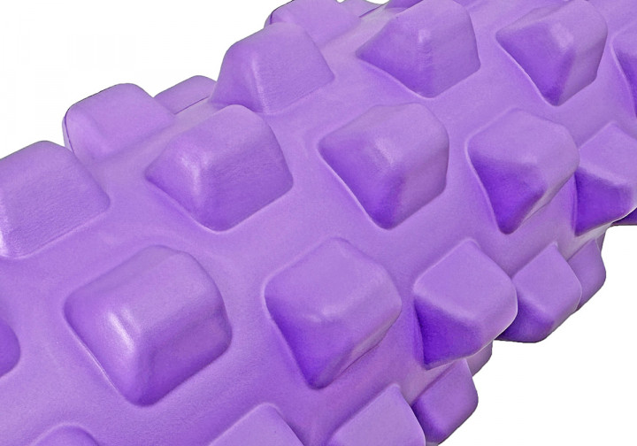 Массажный ролик EasyFit Grid Roller Pro 33 см фиолетовый - изображение 3