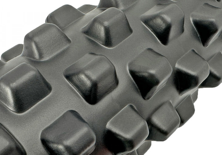 Массажный ролик EasyFit Grid Roller Pro 33 см черный - изображение 3