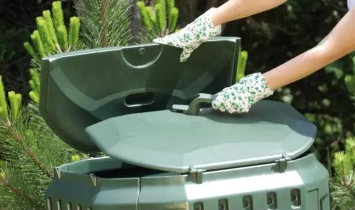 Компостер садовый Prosperplast Compogreen IKB340 340 л 800 х 800 х 870 мм пластиковый с двойными стенками Зеленый - изображение 5