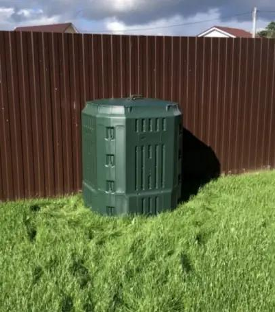 Компостер садовый Prosperplast Compogreen IKB340 340 л 800 х 800 х 870 мм пластиковый с двойными стенками Зеленый - изображение 7