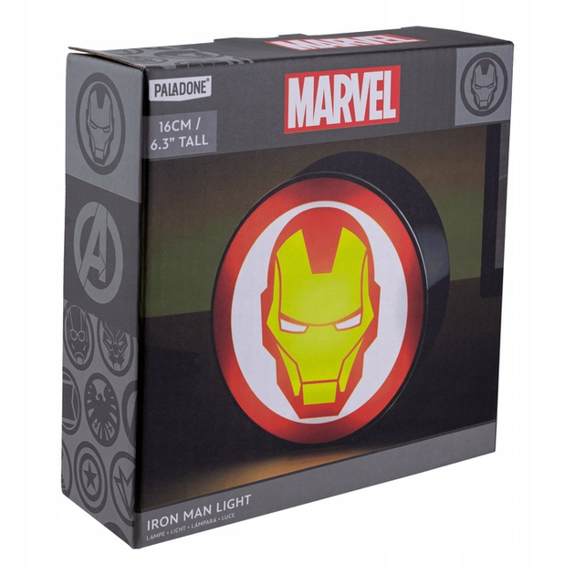 Lampka Paladone Marvel Iron Man średnica 16 cm (5055964790400) - obraz 1