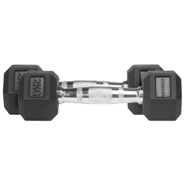 Zestaw hantli Thorn Fit Hex Rubber Dumbbell H1100 2 x 2 kg (5902701510695) - obraz 1