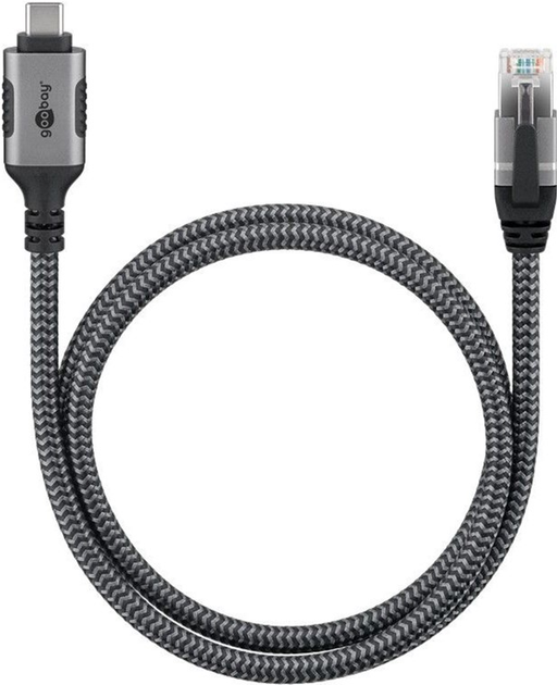 Кабель Goobay USB-C - RJ-45 Black (4040849706981) - зображення 1