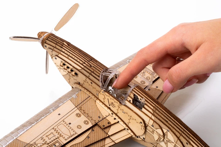 Дерев'яний 3D конструктор Viter Models SpeedFighter "СпідФайтер" Літак Другої світової, 562 деталі - зображення 5