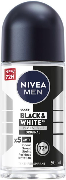 Шариковый антиперспирант NIVEA MEN Черное и Белое Невидимый ...