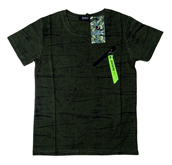 Футболка Seagull 128-134 см Зеленая (ФМ-0050) - Фото 1 Футболка Seagull 128-134 см Зеленая (ФМ-0050) - изображение 1