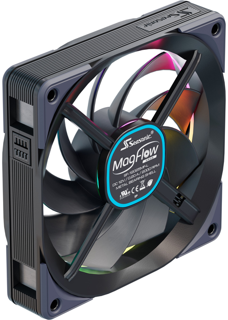 Wentylator Seasonic MagFlow ARGB 120 mm Black (MAGFLOW-ARGB-1) - obraz 4