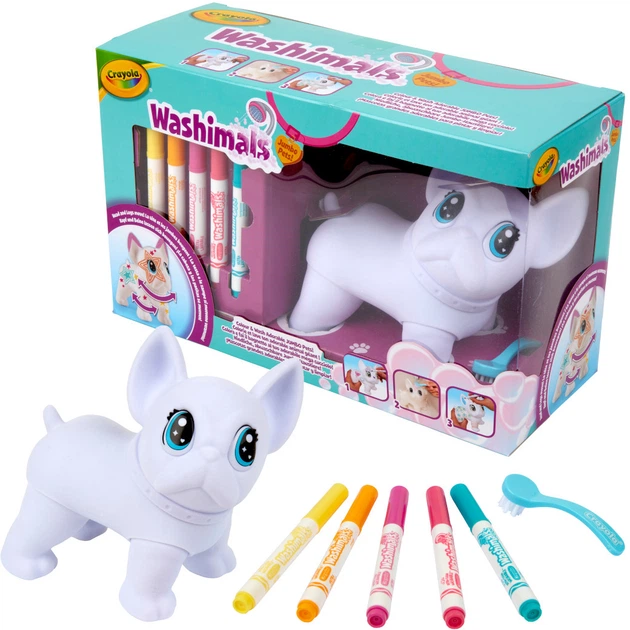 Zestaw kreatywny Crayola Washimals Pies-olbrzym z 5 flamastrami (71662502270) - obraz 3