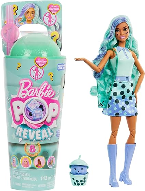 Lalka Barbie Pop Reveal Zielona herbata Seria Bubble Tea (194735191246) - obraz 1