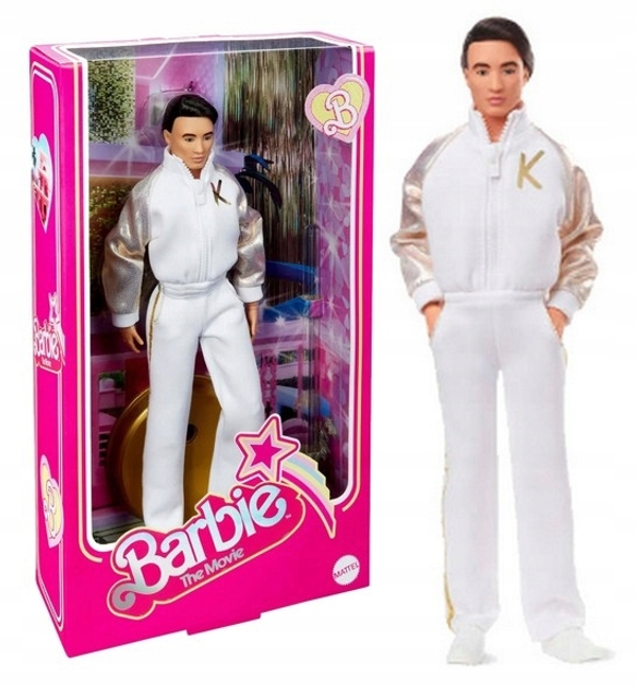 Lalka filmowa Barbie Ken w biało-złotym dresie (194735160839) - obraz 1