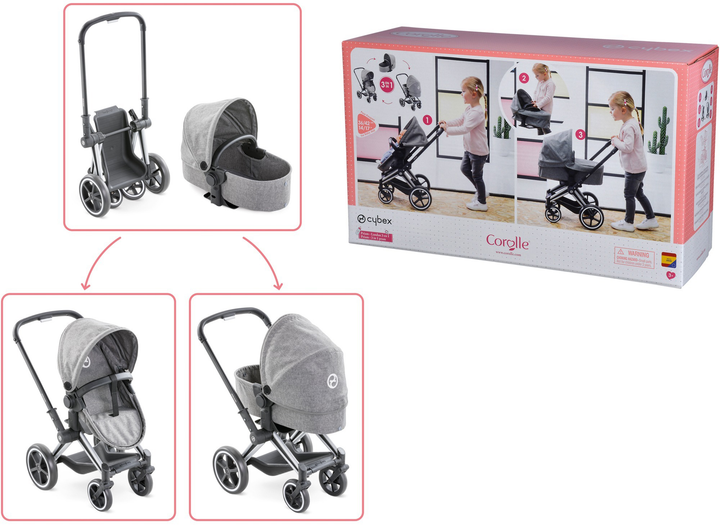 Wózek dla lalek Simba Cybex Corolle Mon Grand Pupon 36-42 cm Szary (4062013140773) - obraz 16