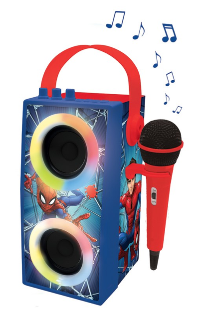 Przenośny głośnik Lexibook Spider-Man Portable Bluetoot z oświetleniem i mikrofonem (3380743087610) - obraz 1