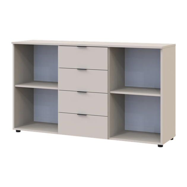 Комод Doros Рон 5 2 фасада 4 шухляды Кашемир 140х38х81 (41516047) - изображение 5